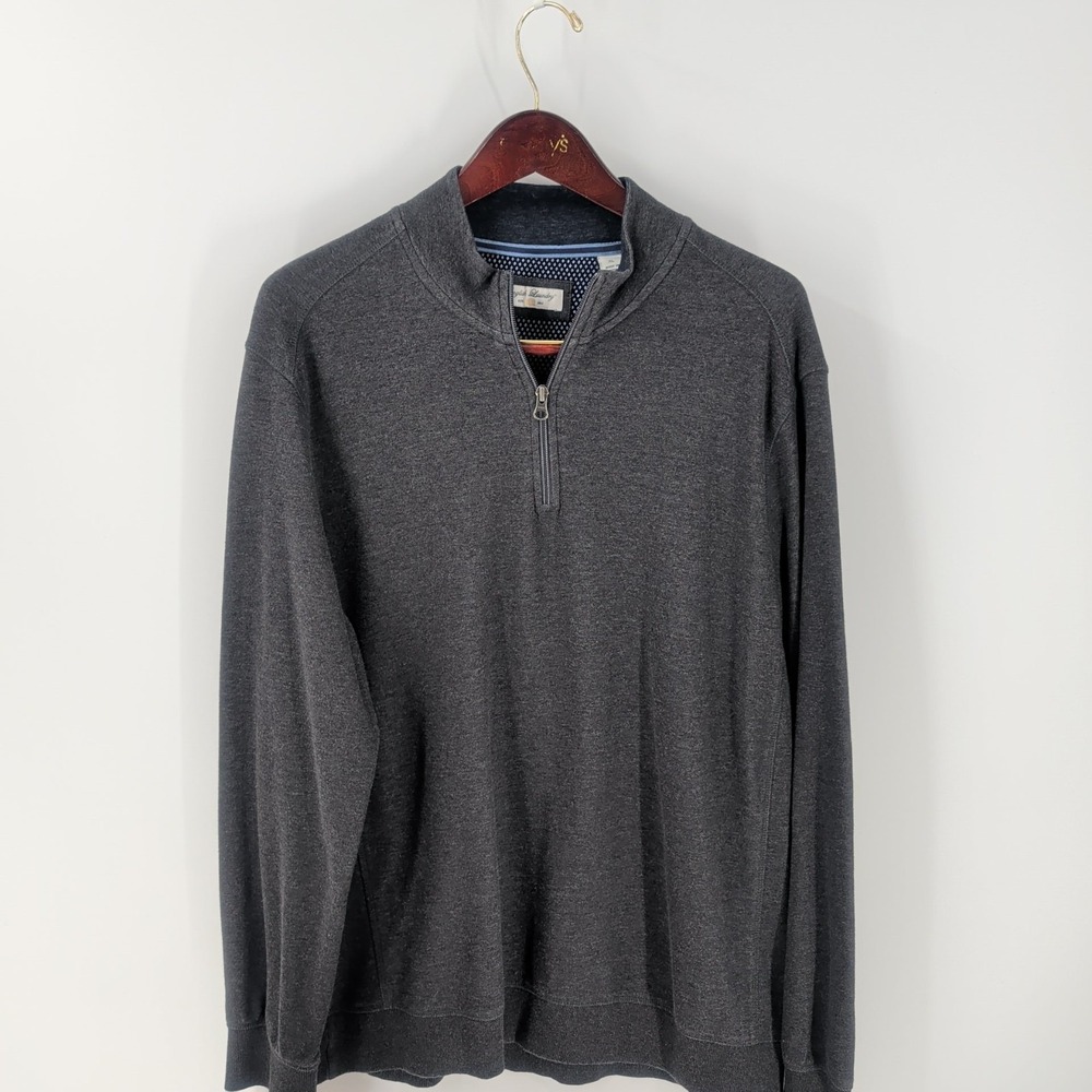 English Laundry Hiking Comfort Quarter Zip Pullover‎ Sweater Gray Size XL